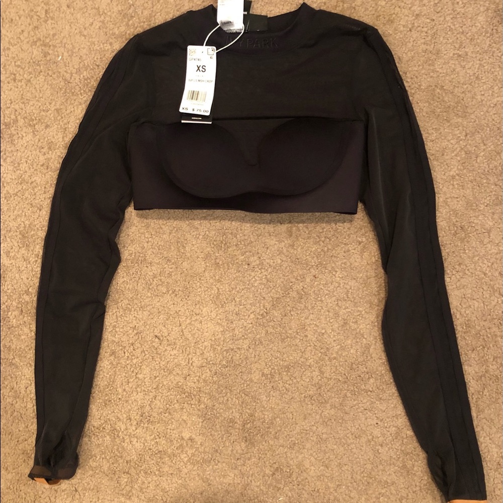 IVY PARK Long Sleeve Mesh Crop